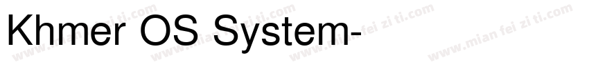 Khmer OS System字体转换